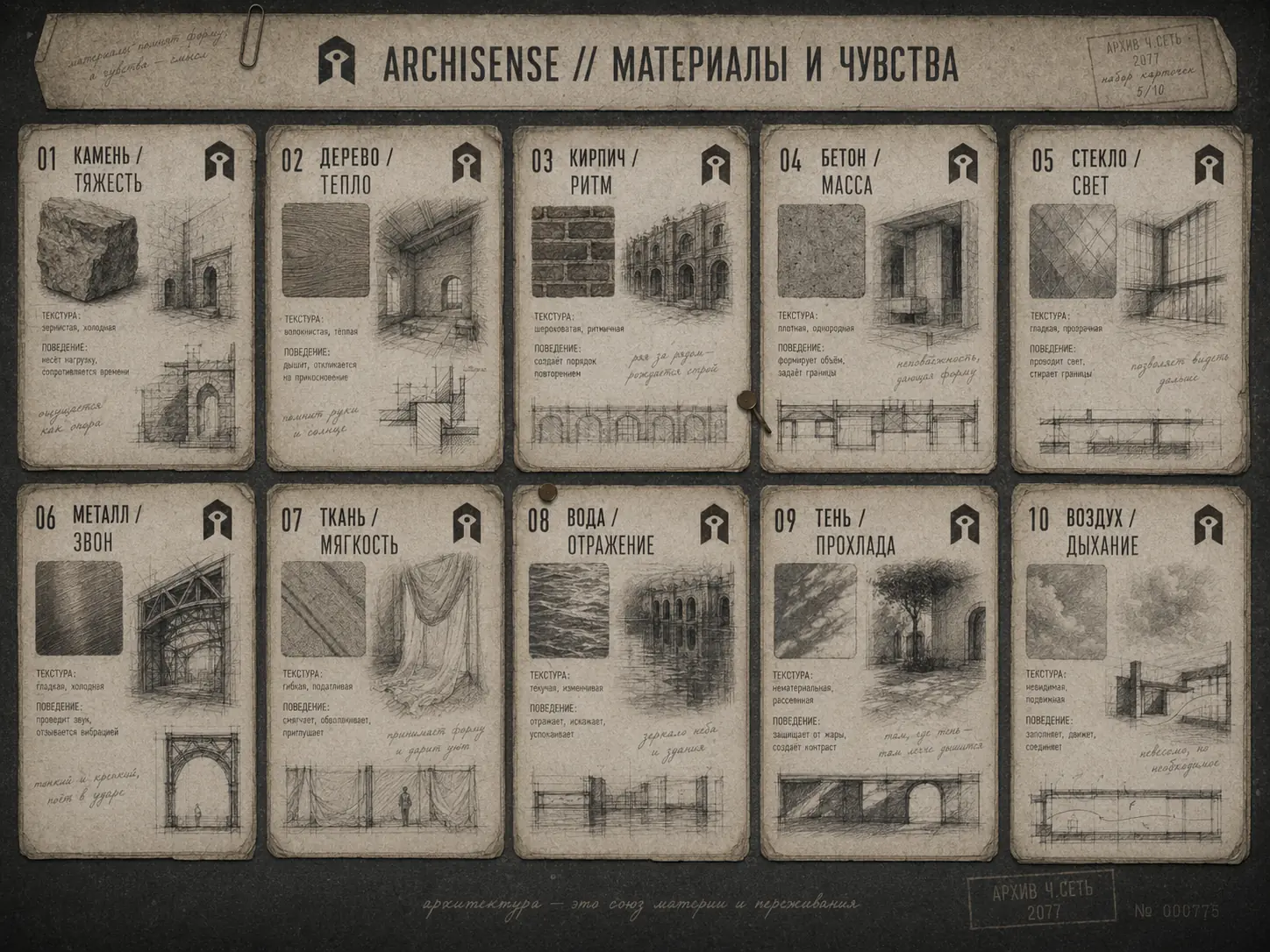 Материалы и чувства